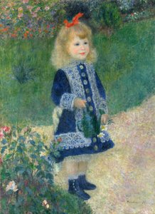 Une fille avec un arrosoir